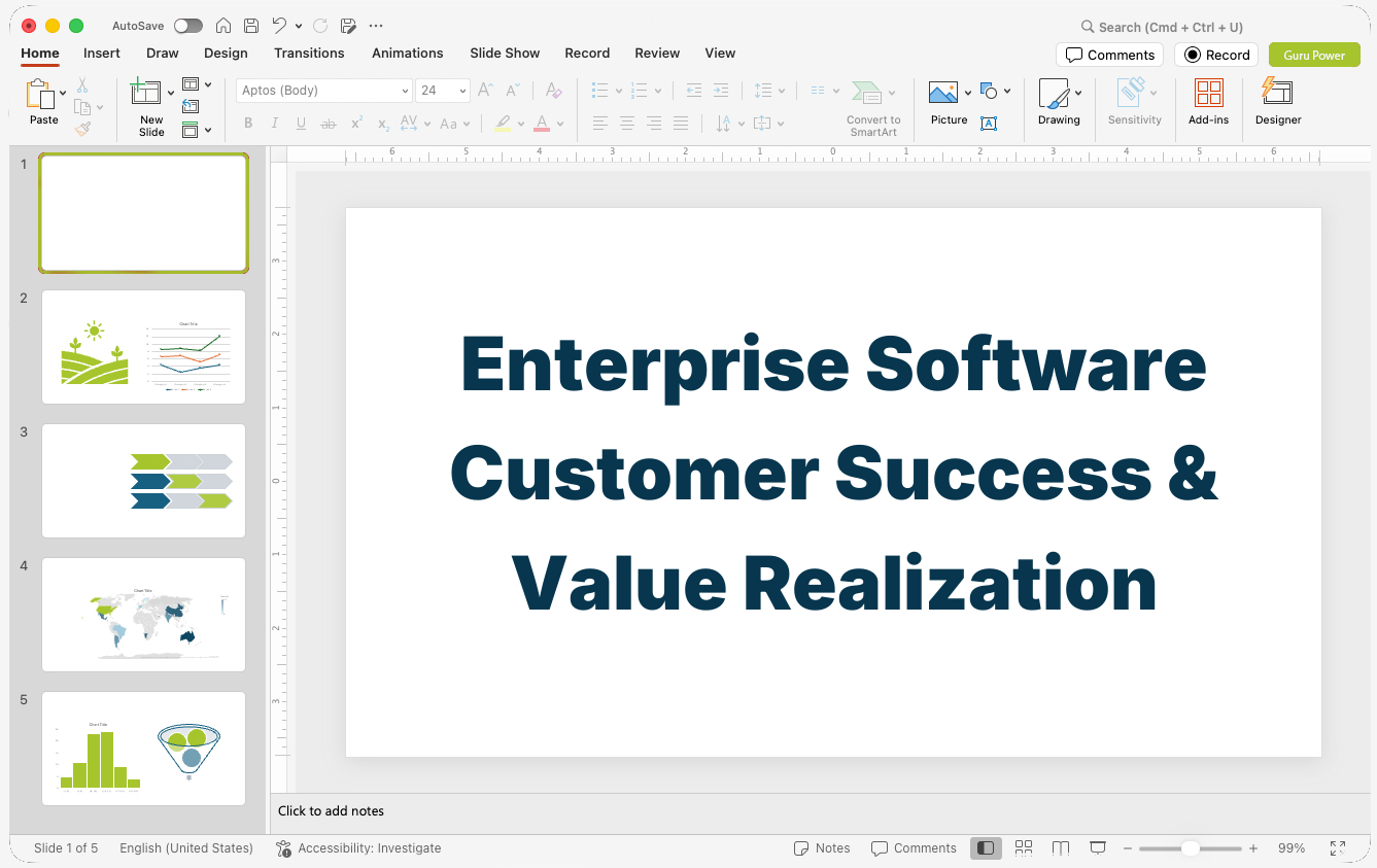 Enterprise Software Customer Success & Value Realization Deck