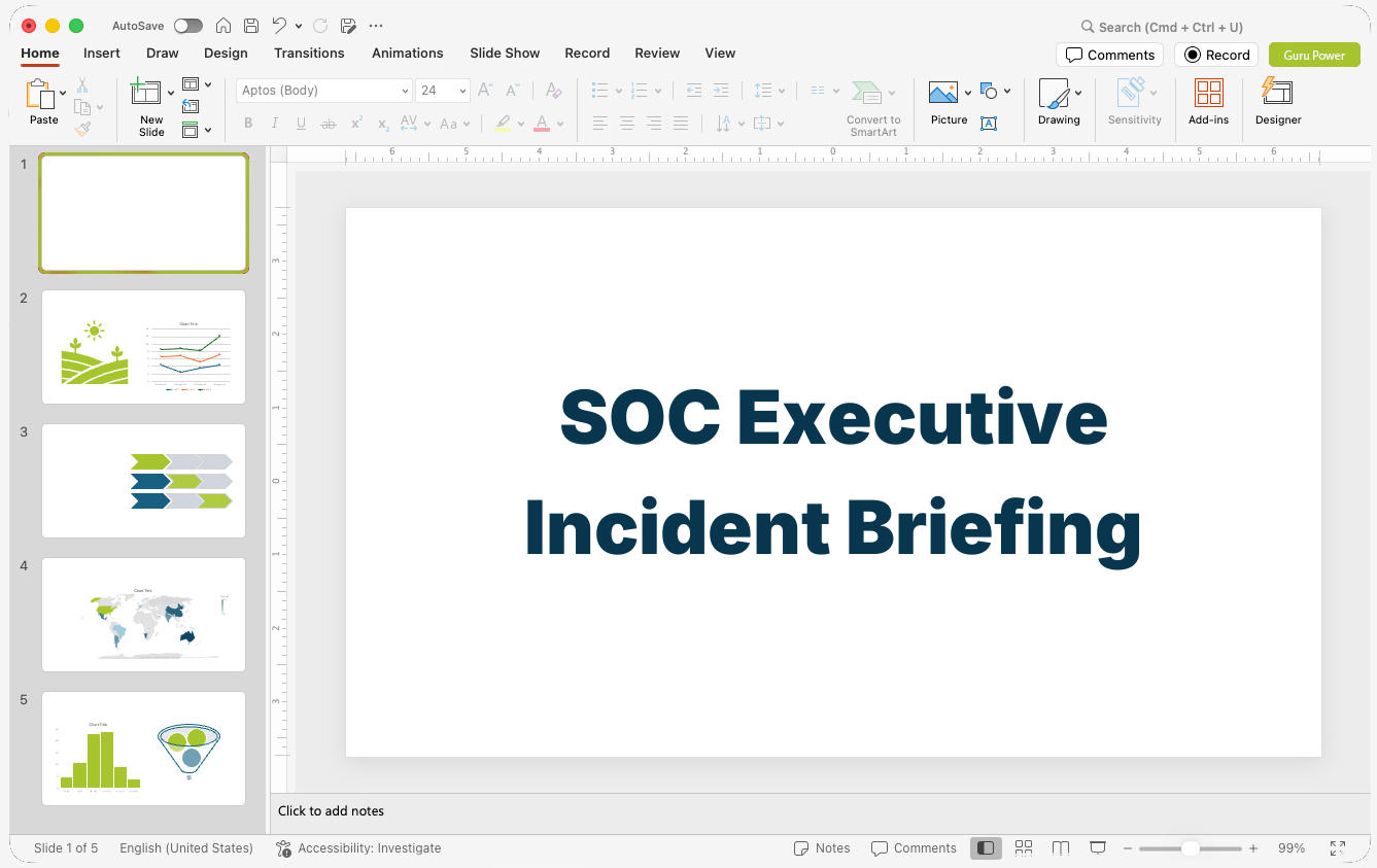 SOC Executive Incident Briefing Presentation