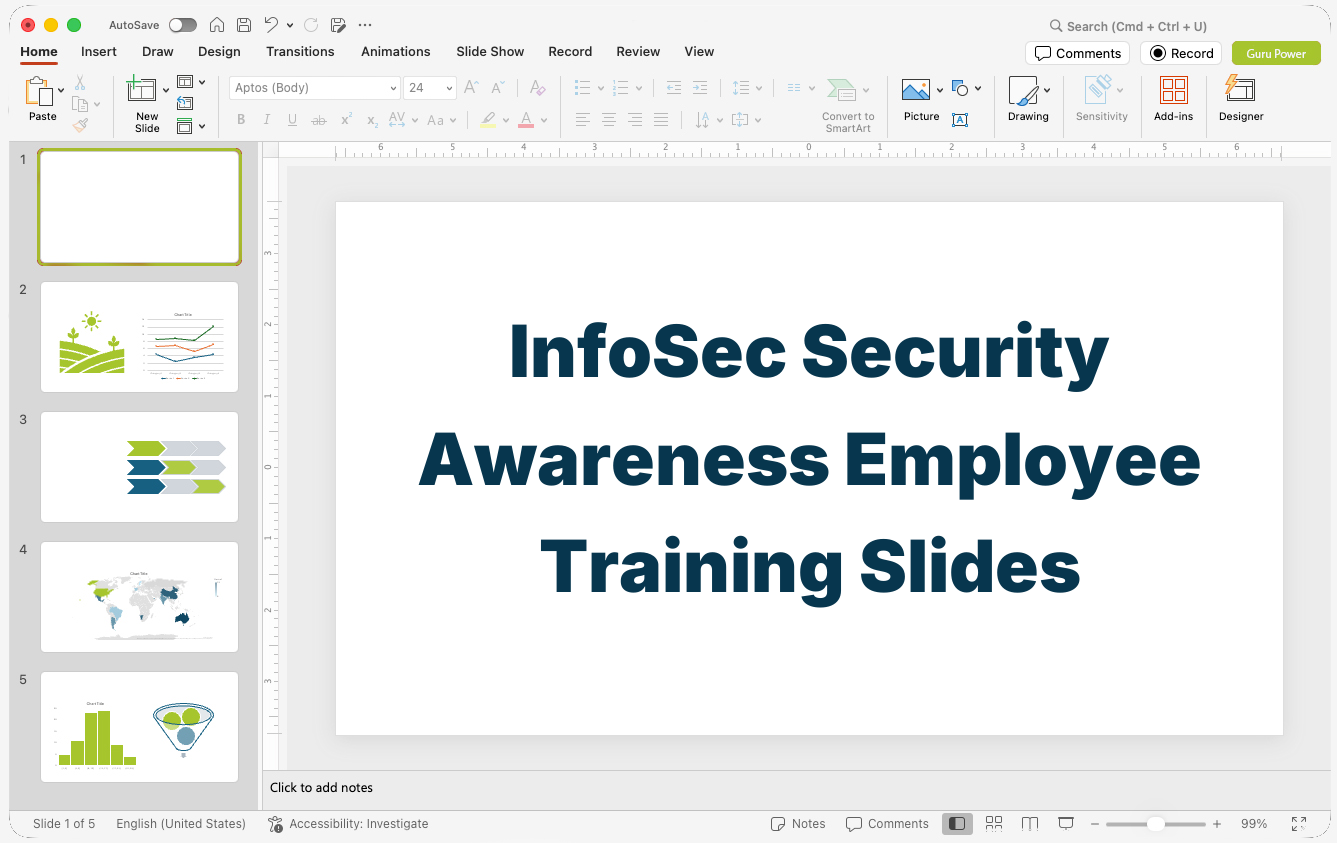 InfoSec Security Awareness Employee Training Slides