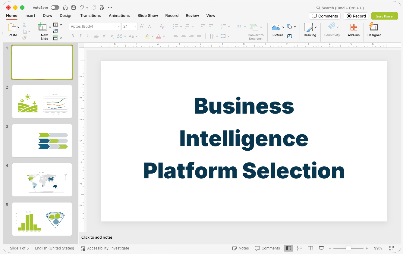 Business Intelligence Platform Selection Pitch-Deck