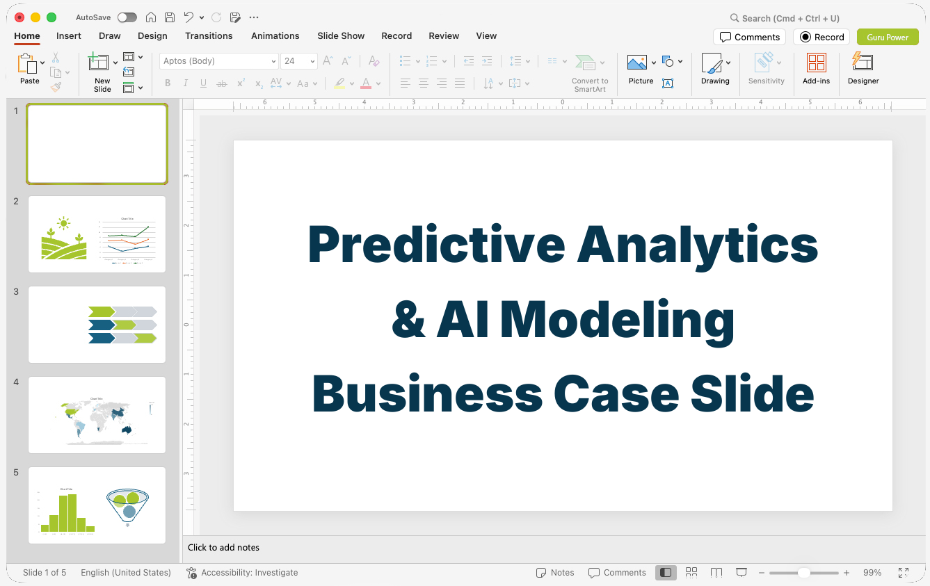 Predictive Analytics & AI Modeling Business Case Slide-Deck