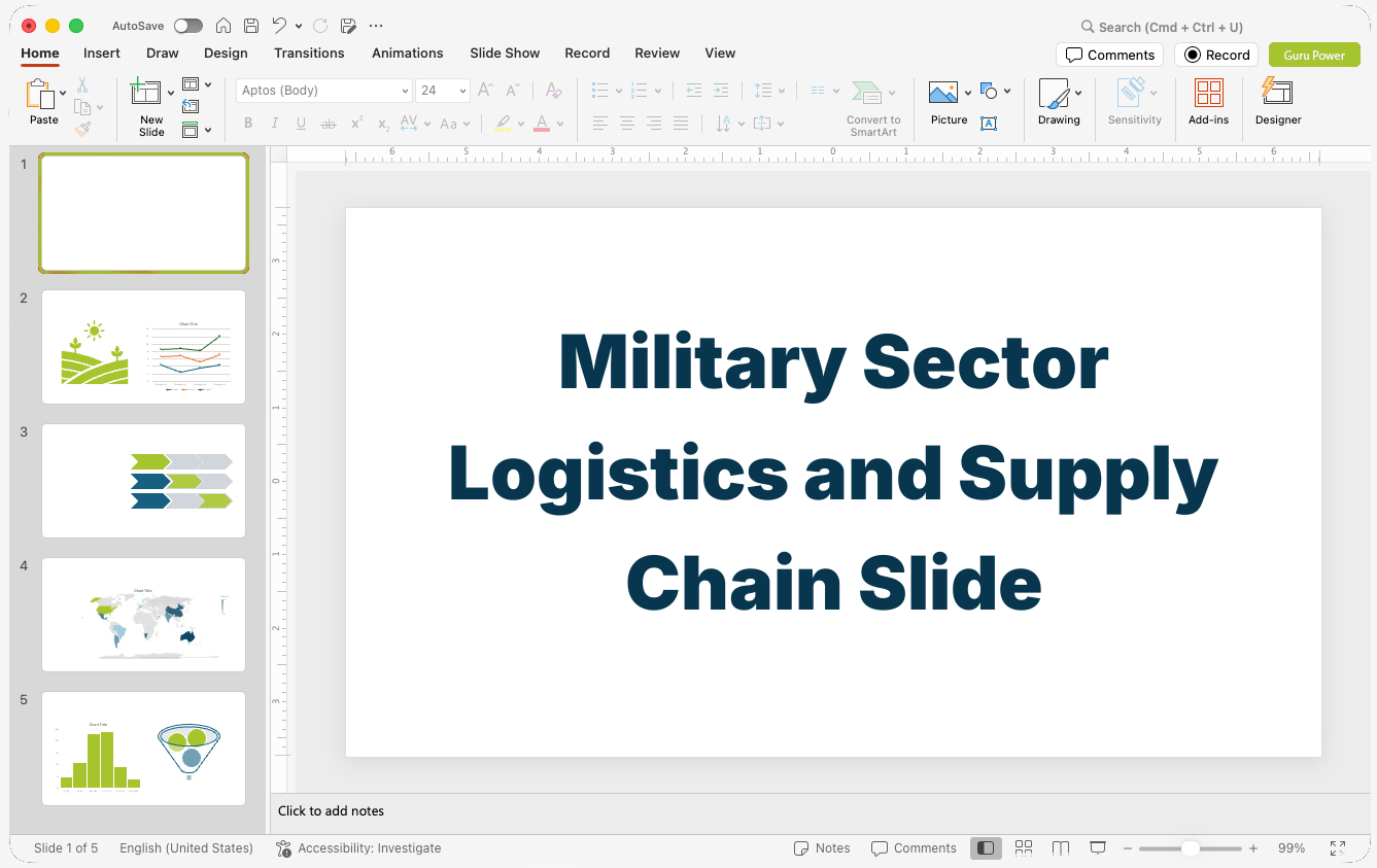 Military Sector Logistics and Supply Chain Slide-Deck