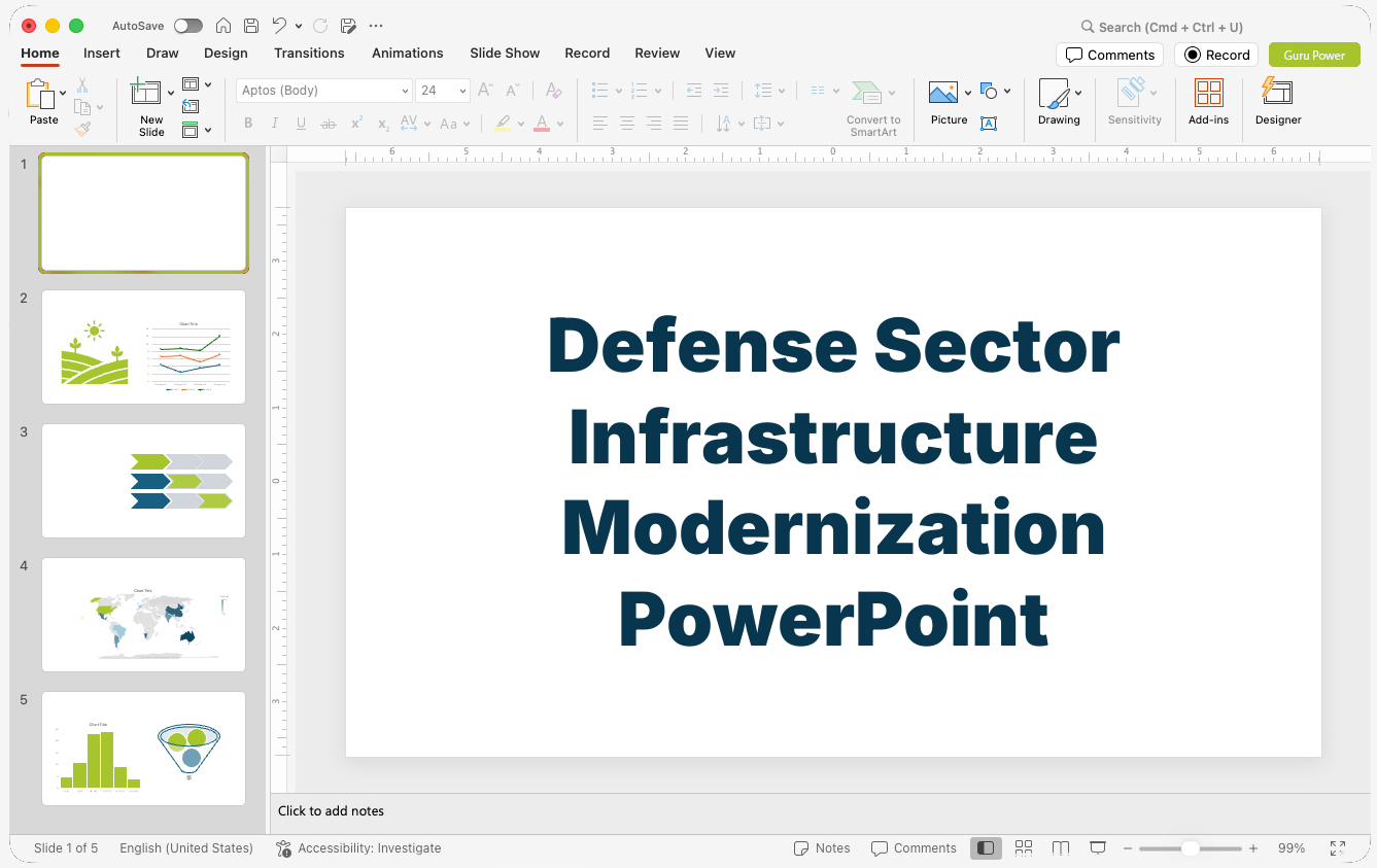 Defense Sector Infrastructure Modernization PowerPoint