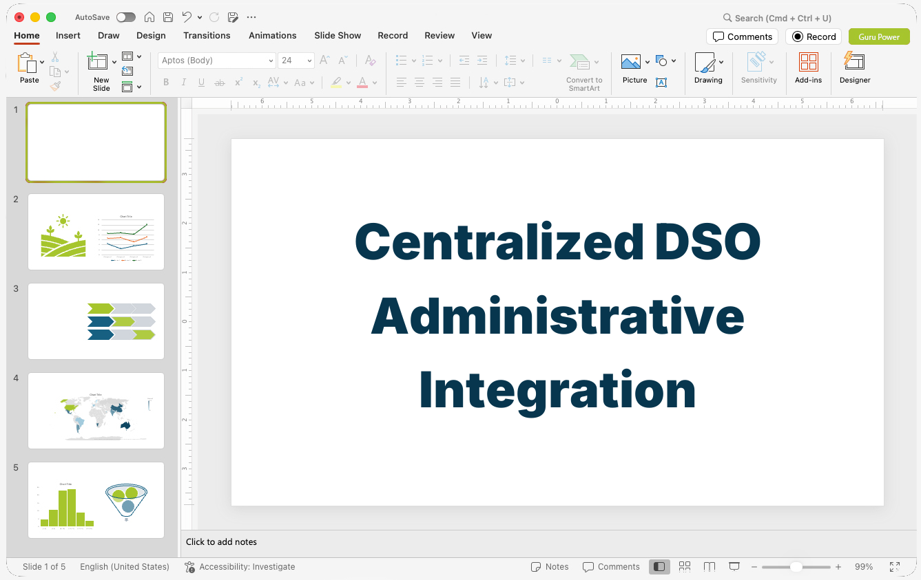 Centralized DSO Administrative Integration