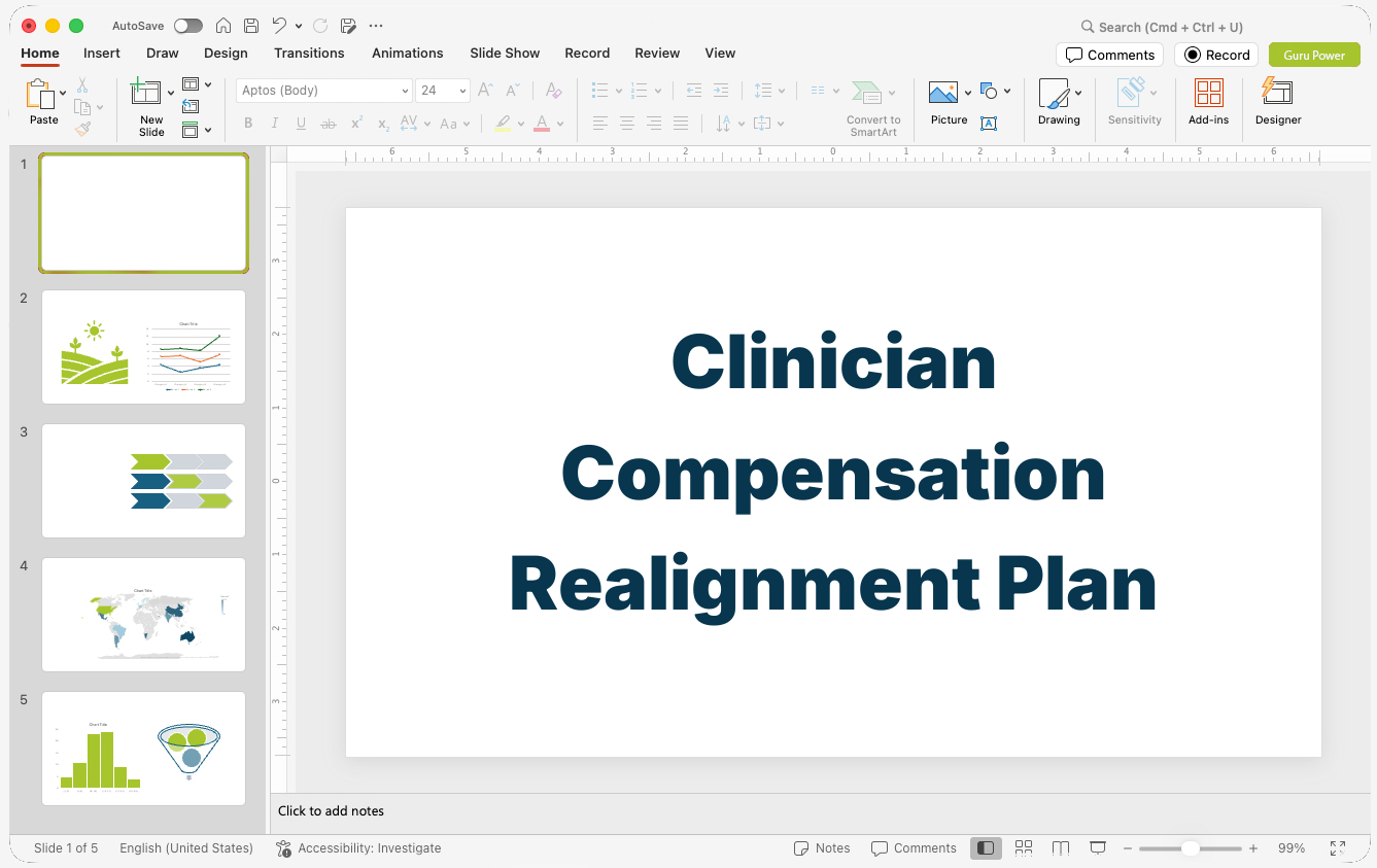 Clinician Compensation Realignment Plan