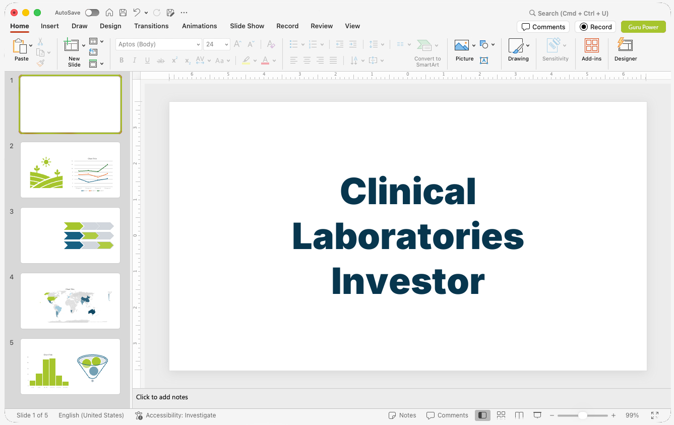 Clinical Laboratories Investor Pitch-Deck