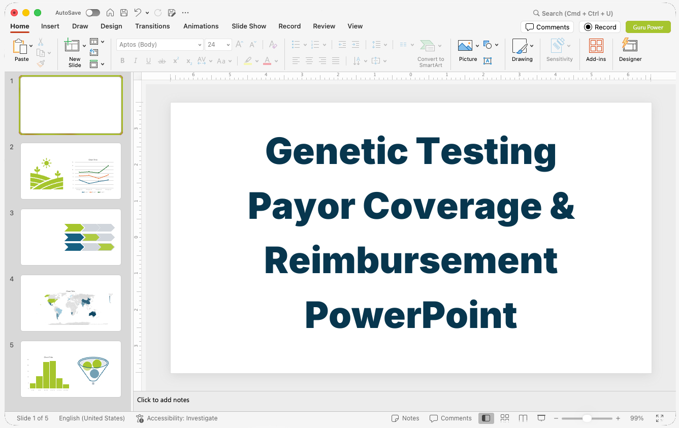 Genetic Testing Payor Coverage & Reimbursement PowerPoint