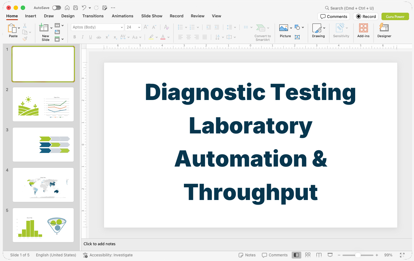 Diagnostic Testing Laboratory Automation & Throughput Presentation