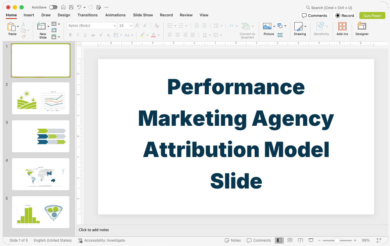 Performance Marketing Agency Attribution Model Slide-Deck