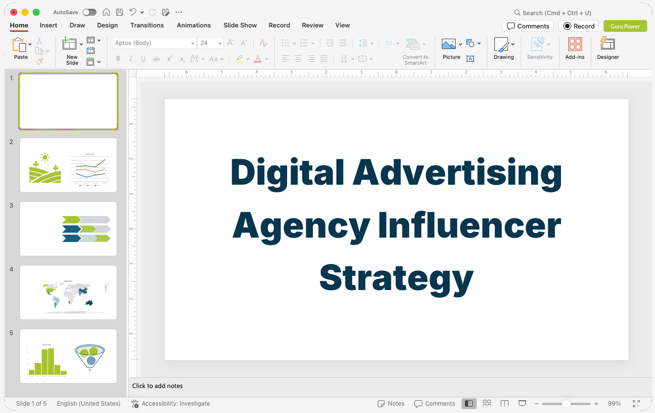 Digital Advertising Agency Influencer Strategy Presentation