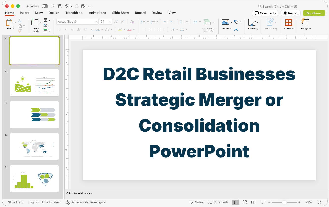D2C Retail Businesses Strategic Merger or Consolidation PowerPoint