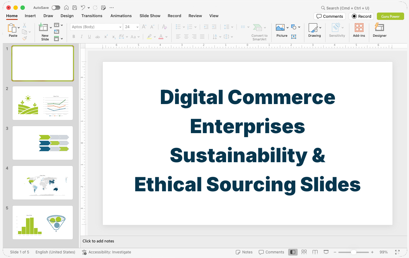Digital Commerce Enterprises Sustainability & Ethical Sourcing Slides