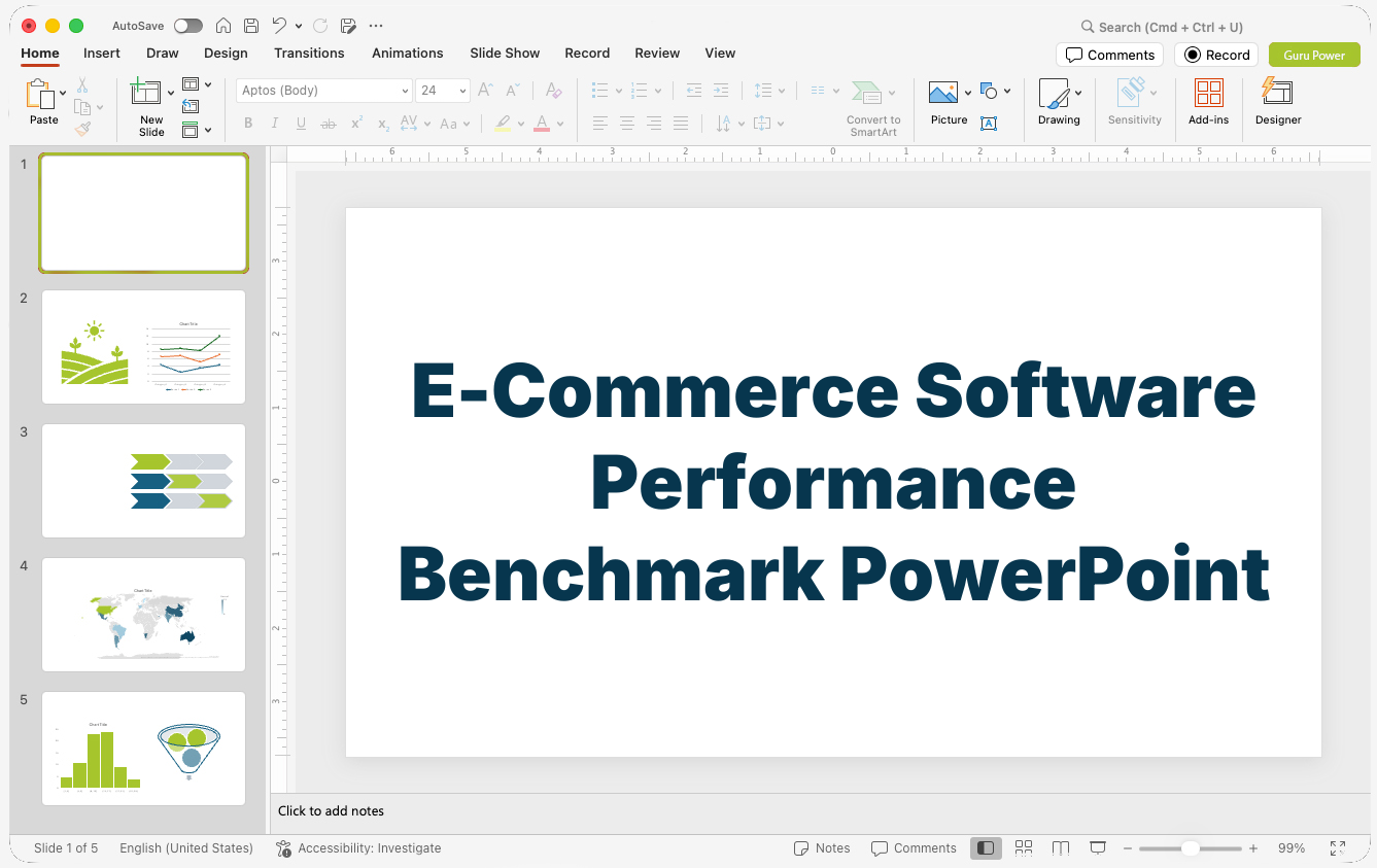 E-Commerce Software Performance Benchmark PowerPoint