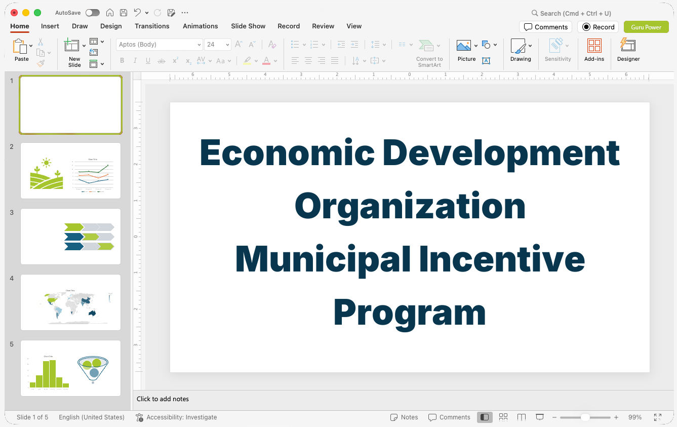 Economic Development Organization Municipal Incentive Program Presentation