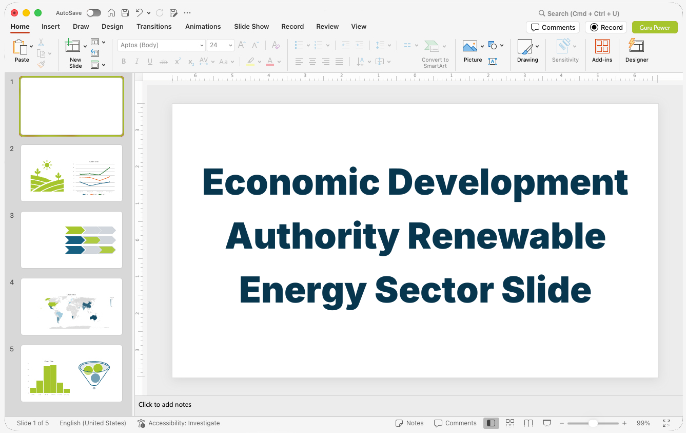Economic Development Authority Renewable Energy Sector Slide-Deck