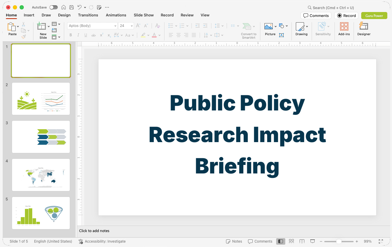 Public Policy Research Impact Briefing Presentation