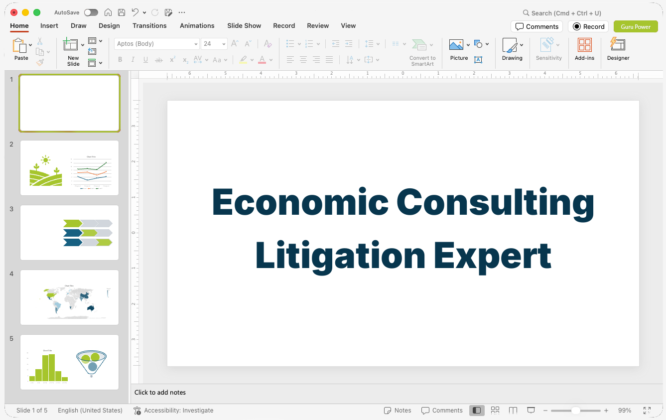 Economic Consulting Litigation Expert Deck