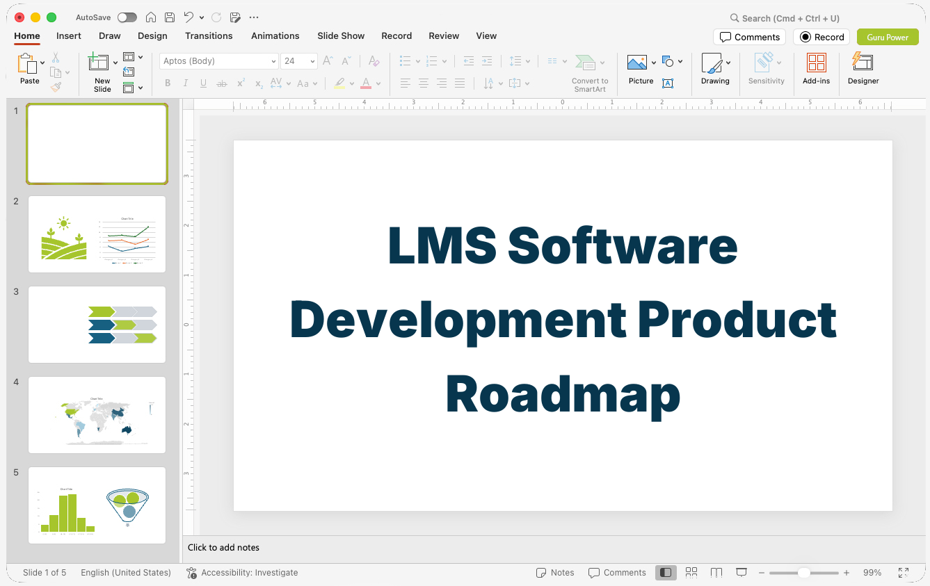 LMS Software Development Product Roadmap Presentation