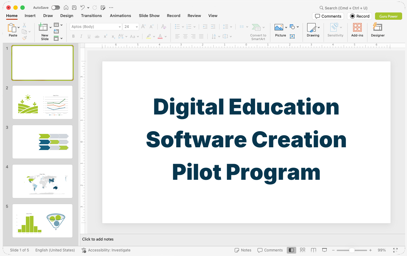 Digital Education Software Creation Pilot Program Proposal Presentation