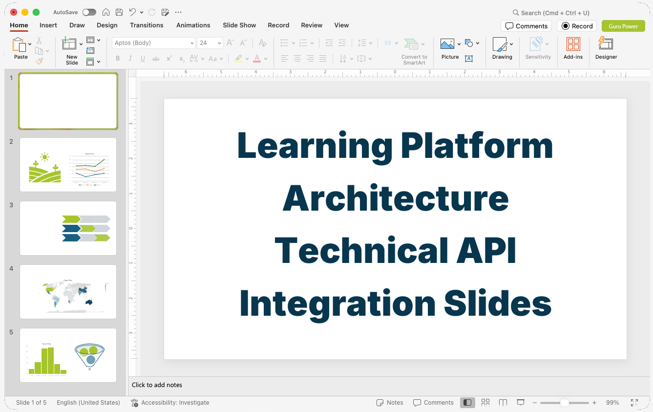 Learning Platform Architecture Technical API Integration Slides