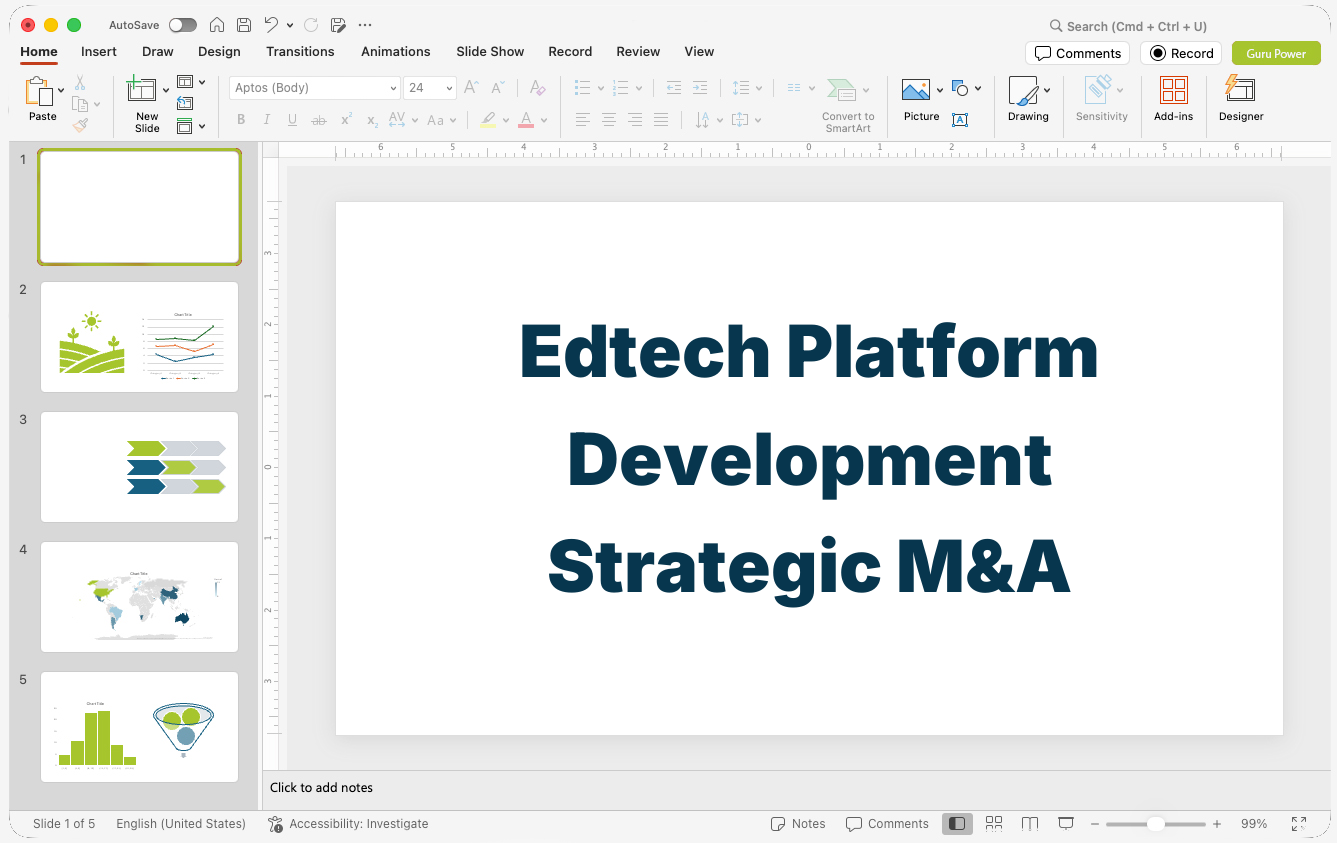 Edtech Platform Development Strategic M&A Presentation