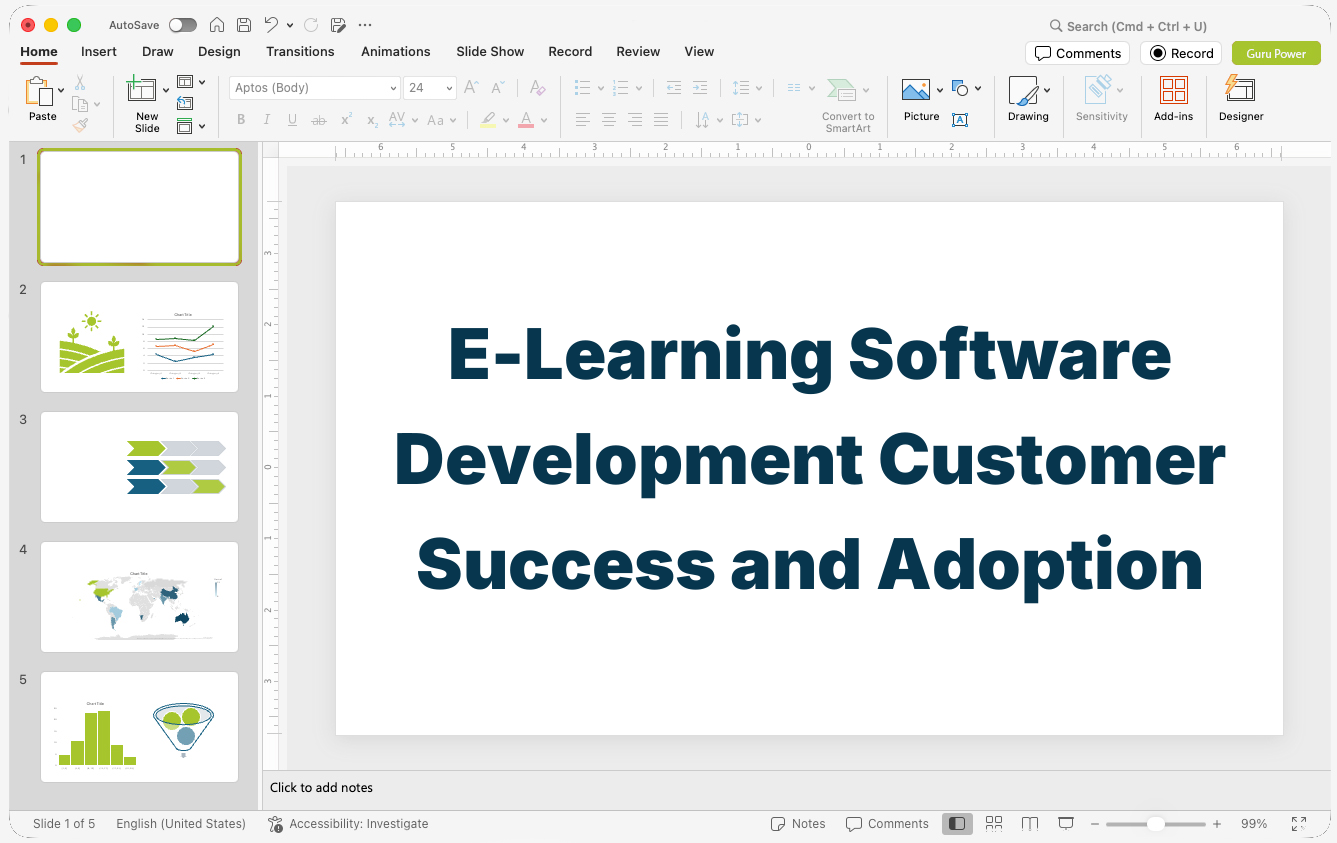 E-Learning Software Development Customer Success and Adoption Pitch Deck