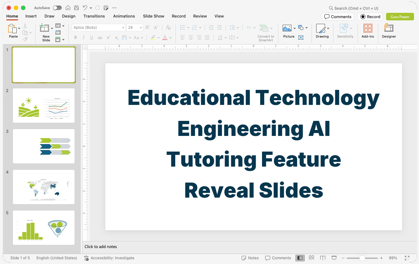 Educational Technology Engineering AI Tutoring Feature Reveal Slides