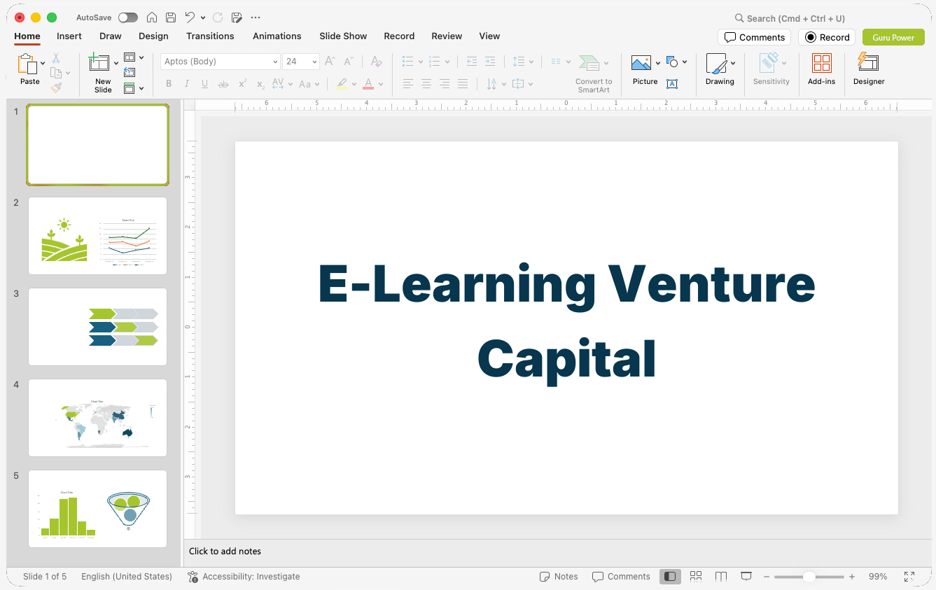 E-Learning Venture Capital Pitch-Deck