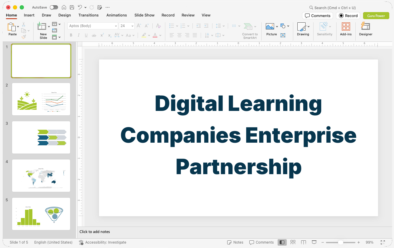 Digital Learning Companies Enterprise Partnership Presentation