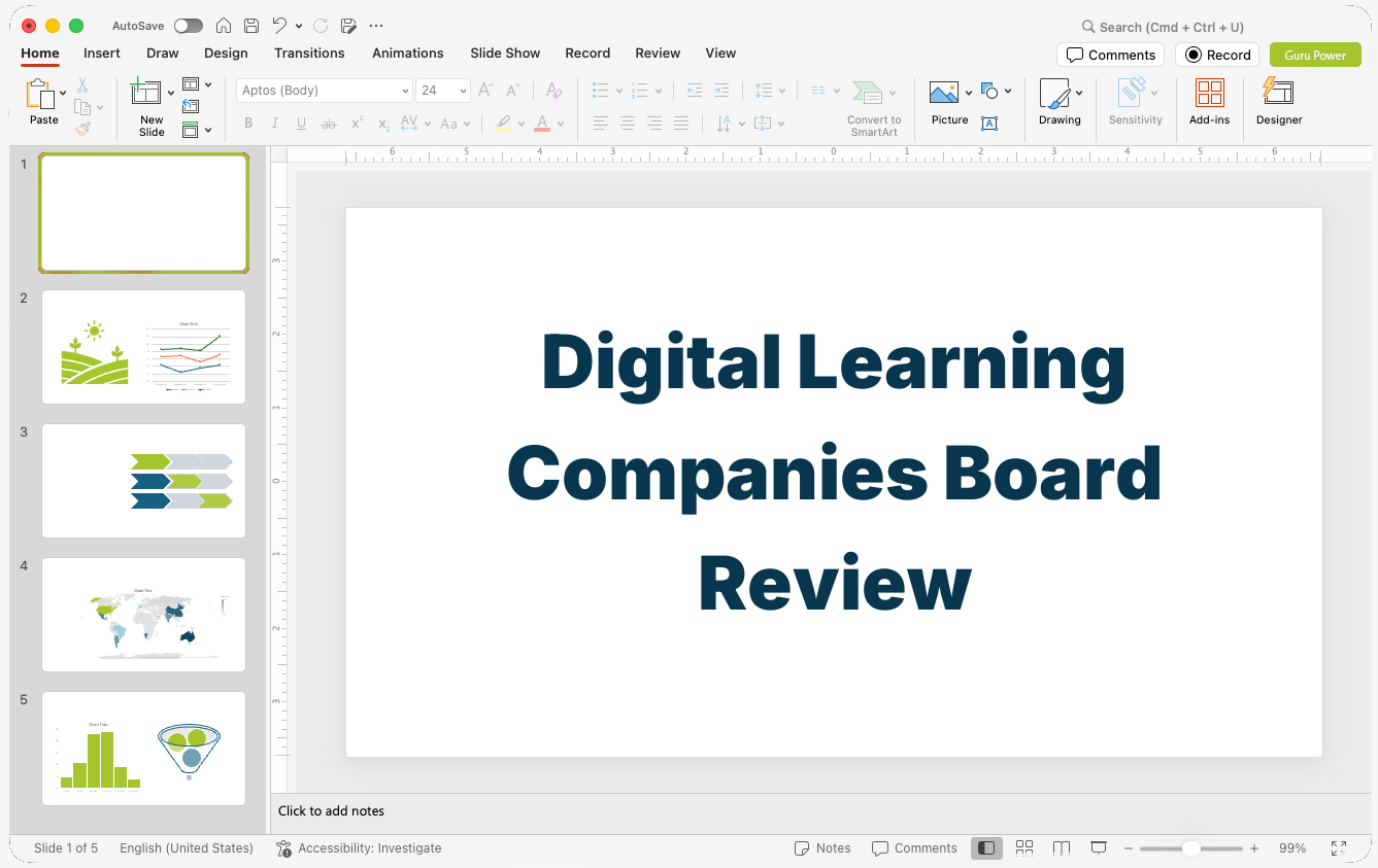 Digital Learning Companies Board Review Deck