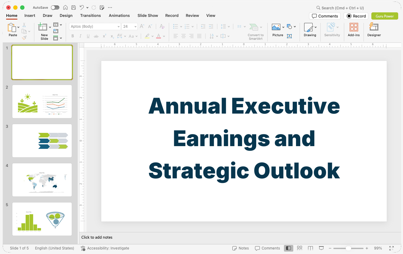Annual Executive Earnings and Strategic Outlook Pitch-Deck