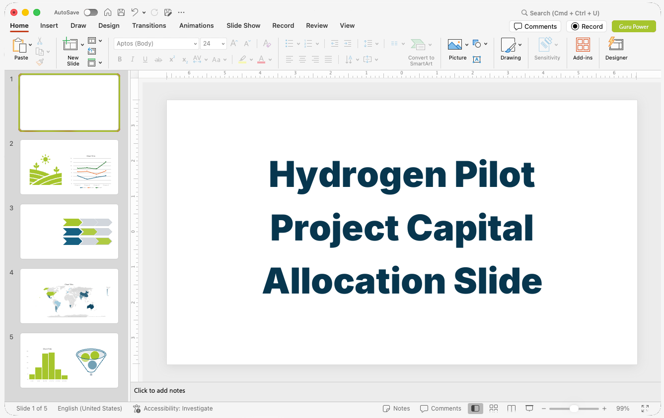 Hydrogen Pilot Project Capital Allocation Slide-Deck