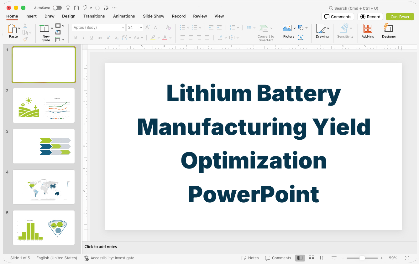 Lithium Battery Manufacturing Yield Optimization PowerPoint