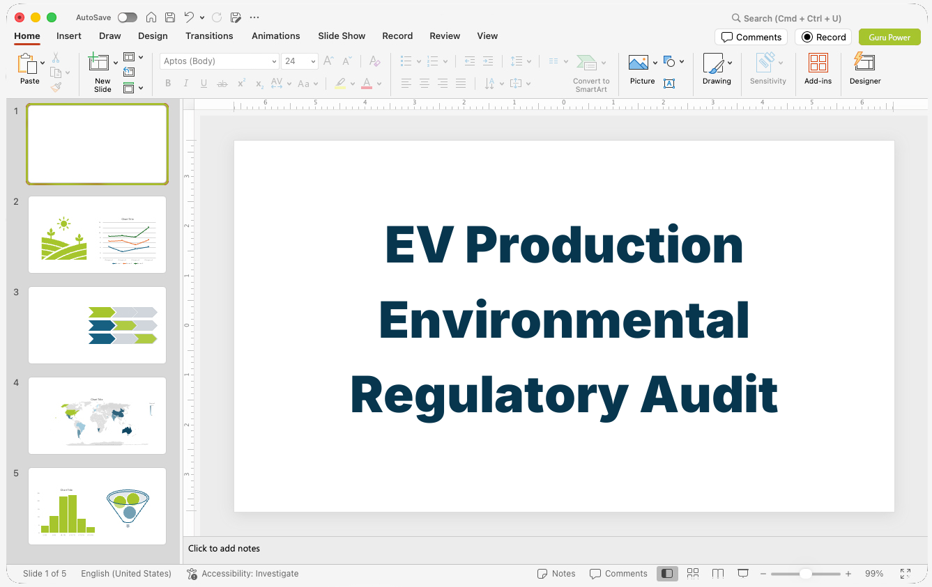 EV Production Environmental Regulatory Audit Presentation