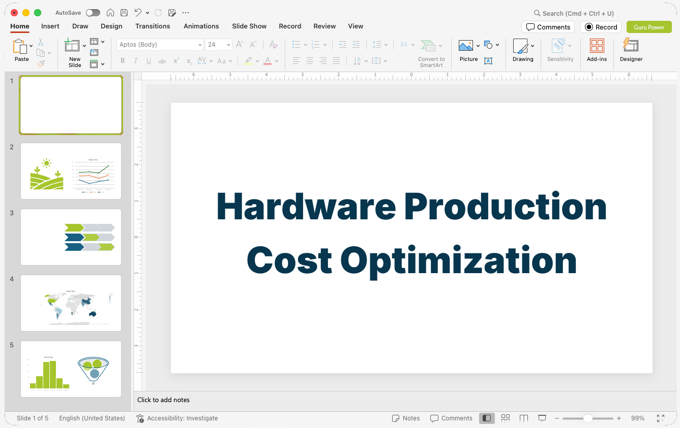 Hardware Production Cost Optimization Presentation