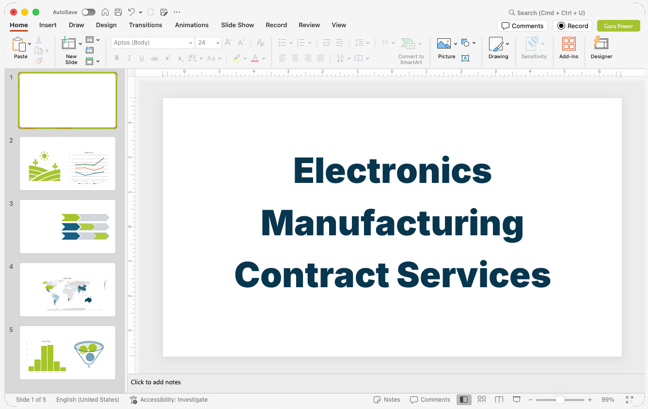 Electronics Manufacturing Contract Services Proposal Presentation