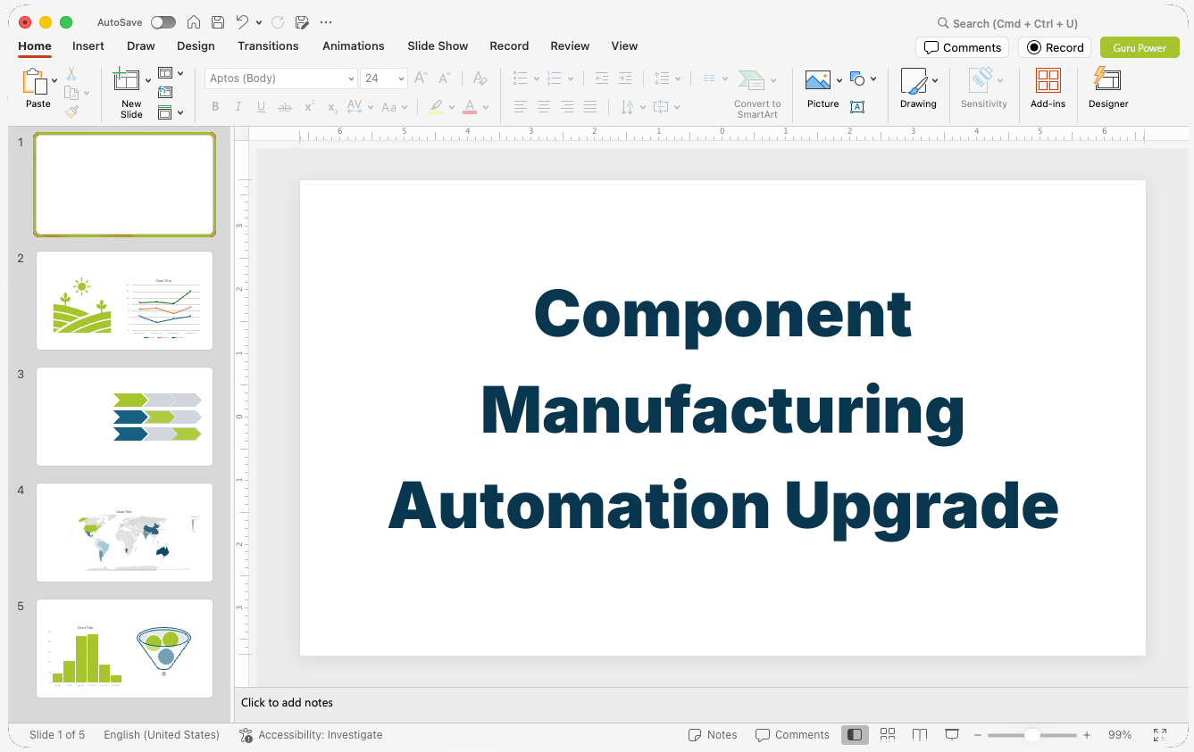 Component Manufacturing Automation Upgrade Pitch-Deck