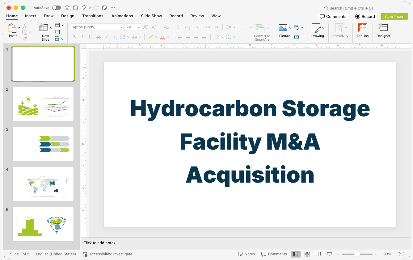 Hydrocarbon Storage Facility M&A Acquisition Pitch-Deck