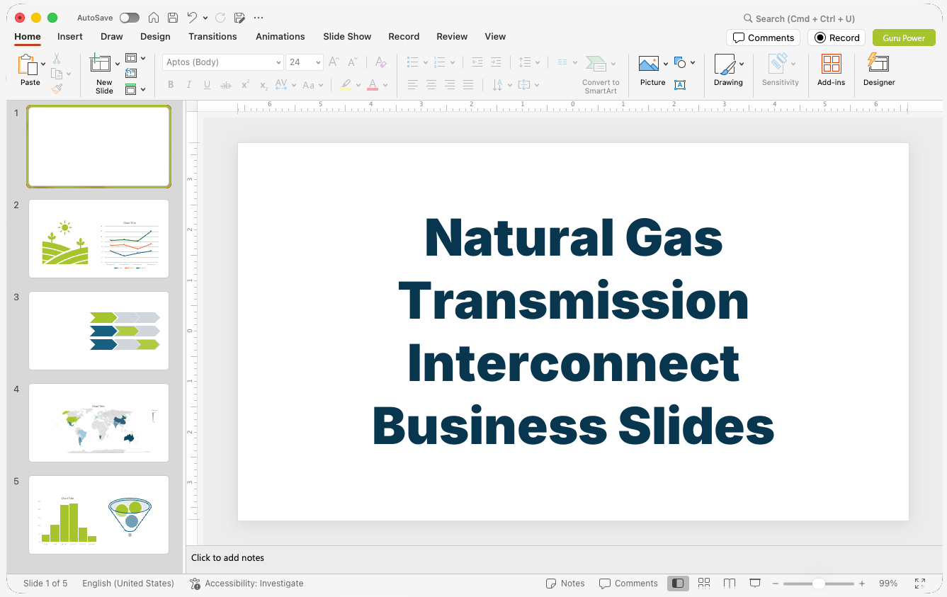 Natural Gas Transmission Interconnect Business Proposal Slides