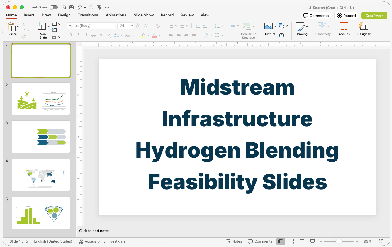 Midstream Infrastructure Hydrogen Blending Feasibility Slides