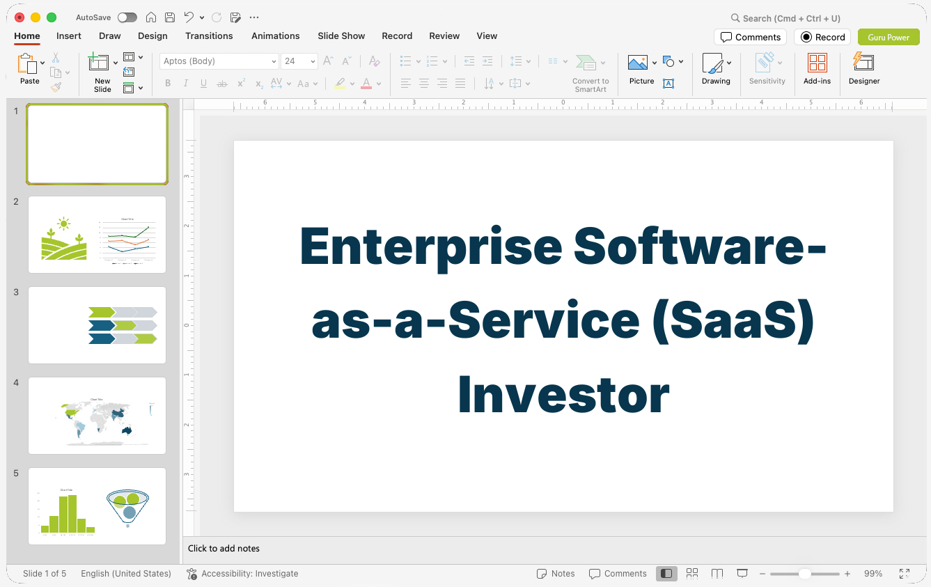 Enterprise Software-as-a-Service (SaaS) Investor Pitch-Deck