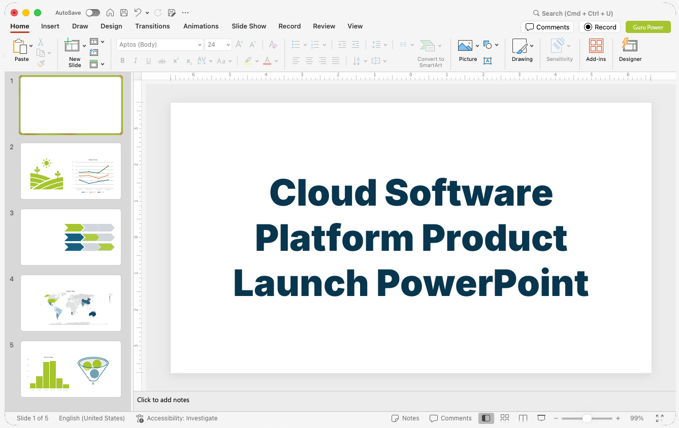 Cloud Software Platform Product Launch PowerPoint