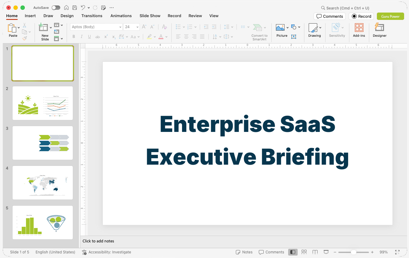 Enterprise SaaS Executive Briefing Presentation