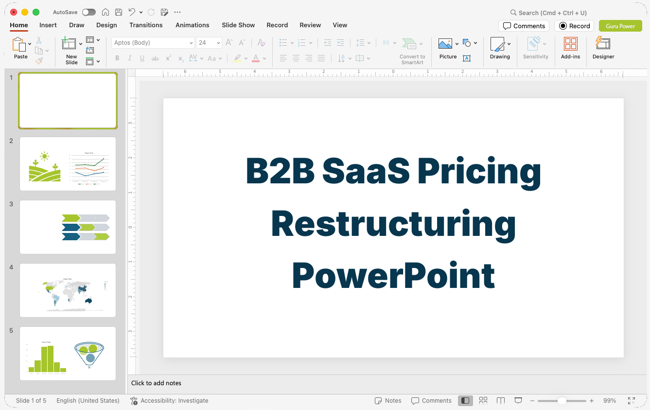 B2B SaaS Pricing Restructuring PowerPoint