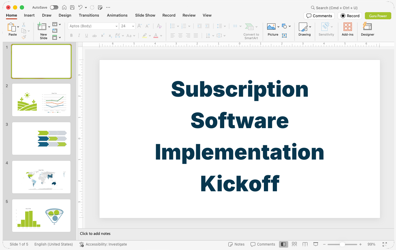 Subscription Software Implementation Kickoff Presentation