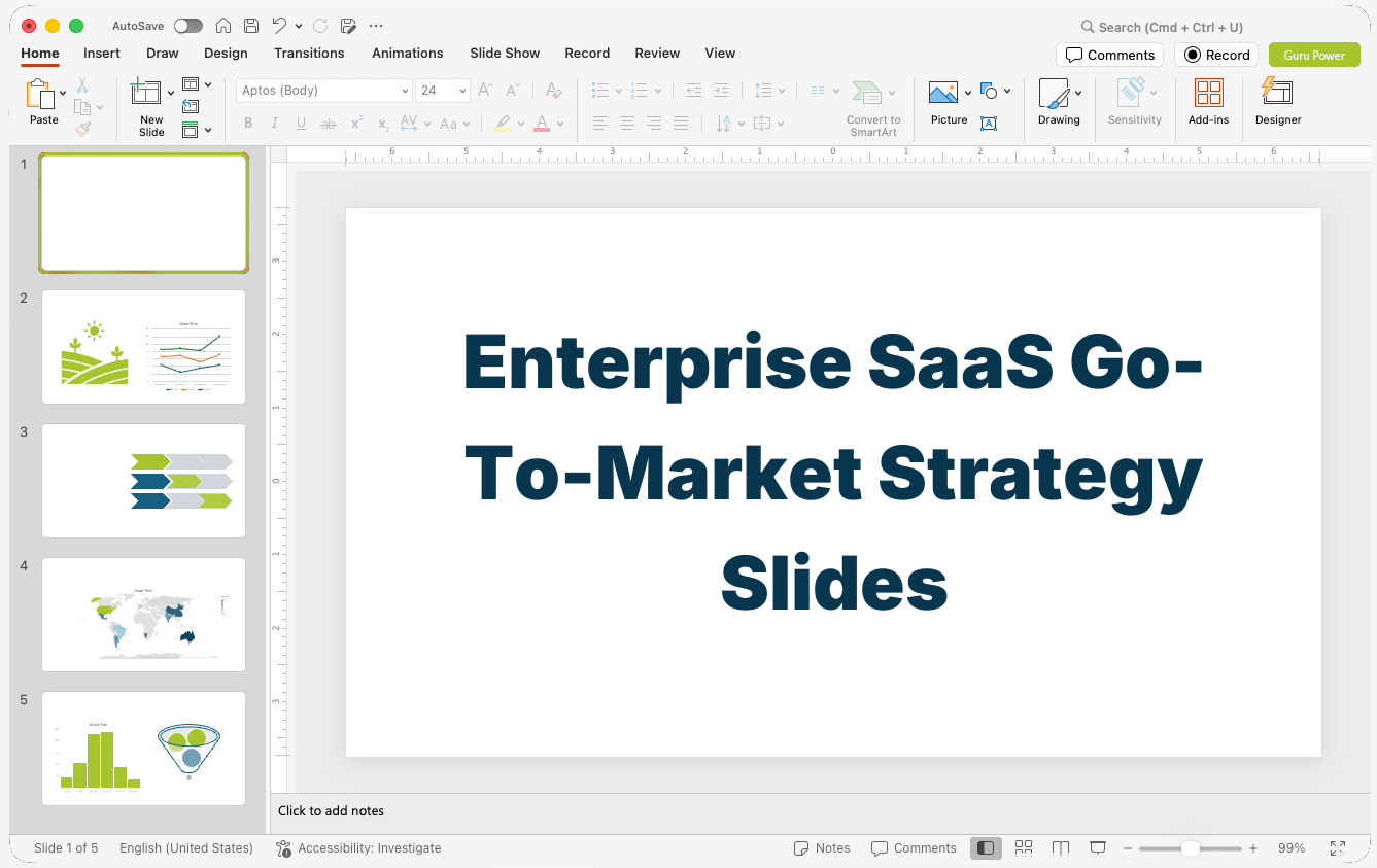 Enterprise SaaS Go-To-Market Strategy Slides