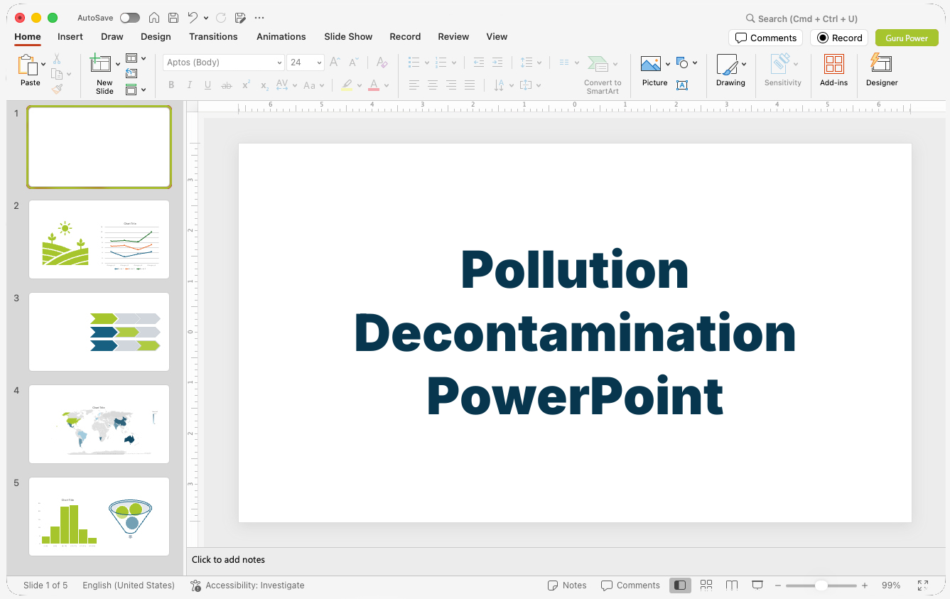 Pollution Decontamination PowerPoint