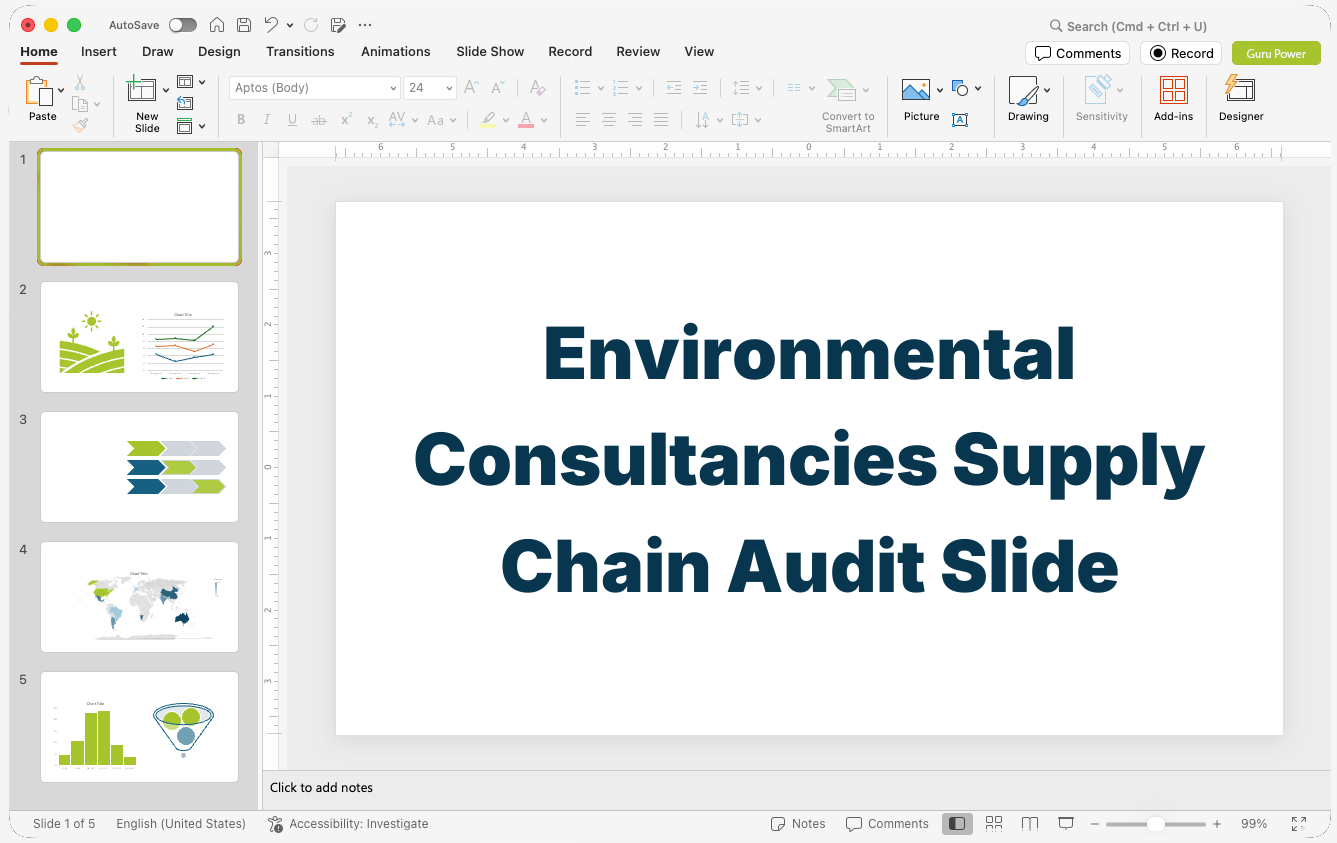 Environmental Consultancies Supply Chain Audit Slide-Deck