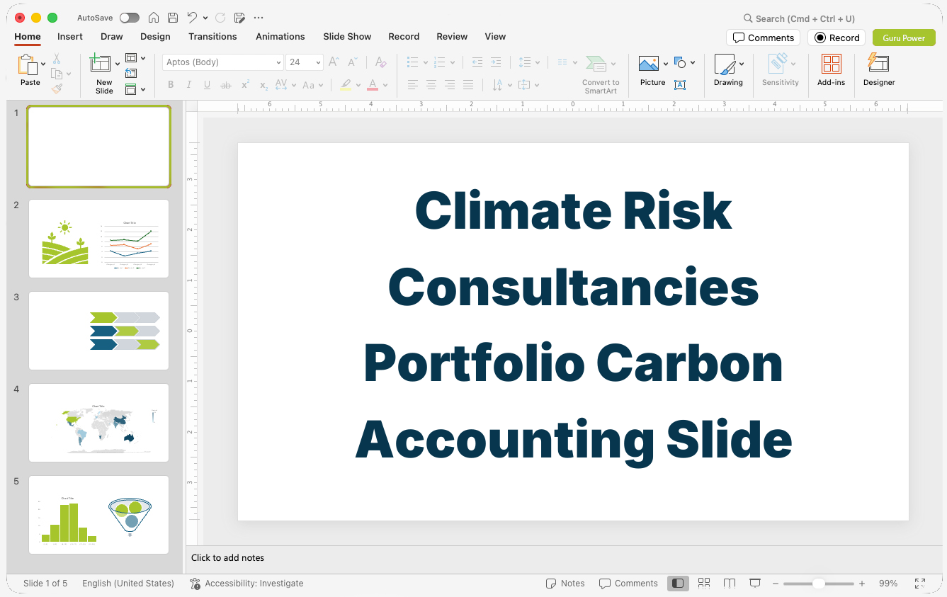 Climate Risk Consultancies Portfolio Carbon Accounting Slide-Deck