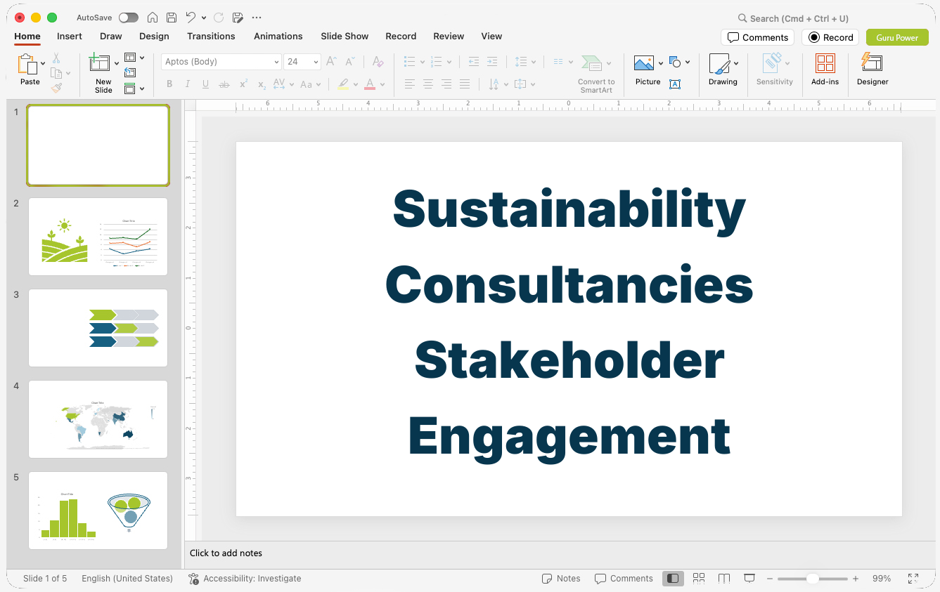 Sustainability Consultancies Stakeholder Engagement Presentation